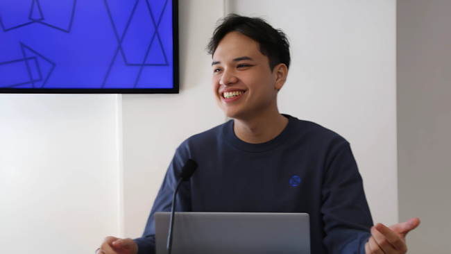 Soj Gamayon during his self-introduction in EGS 2024