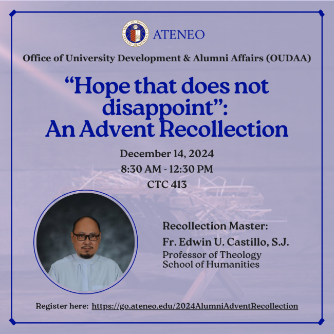  “Hope that does not disappoint”: An Advent Recollection