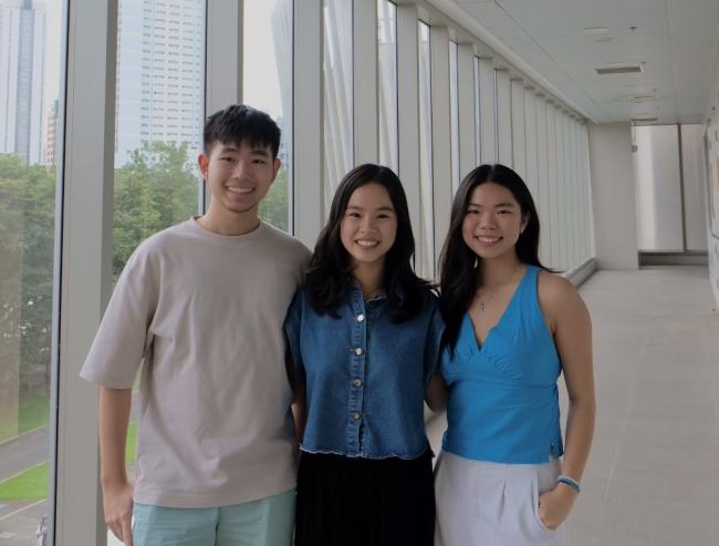ITE student startup co-founders Wolverix Skyler Yu, Samantha Mae See, Stephanie Dee Rayco
