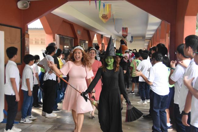 Scene from AJHS' Dare to Wear cosplay parade to launch Teen Read Week 2024 