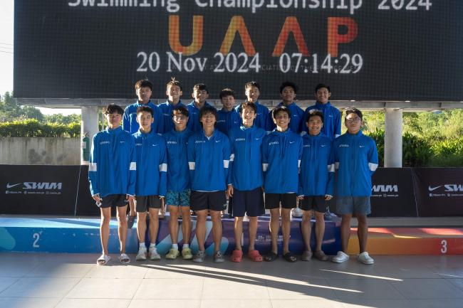 The FAST boys in the UAAP Season 87 Swimming Championships in Tarlac