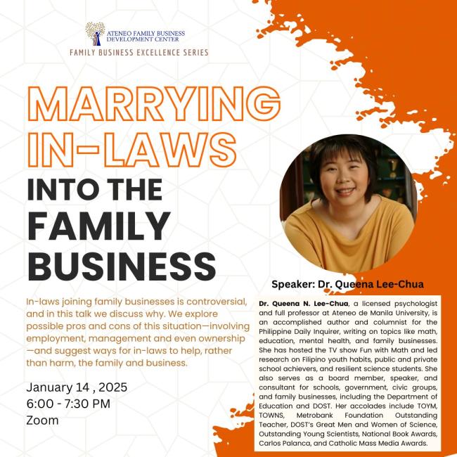 Family Business Excellence Series Jan 14 2025