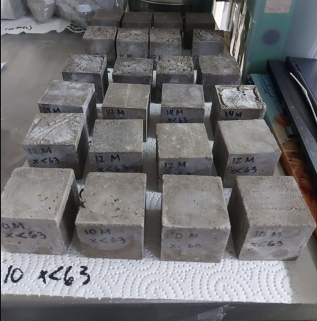 Blocks of Taal Volcanic Ash (TVA)-based Geopolymer Concrete