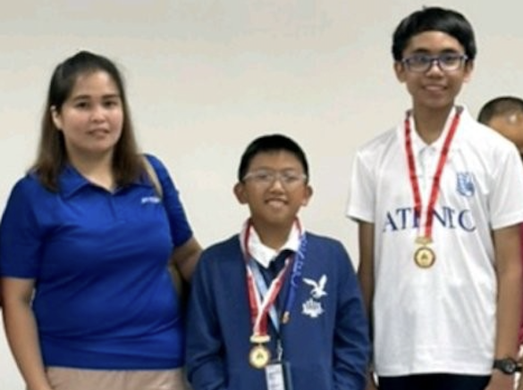 (L-R) Coach Joann Toledo-Datu, Chio Lainez, Thad Manuel 