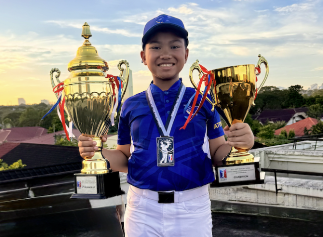 JGFP boys' middle school grand-slammer Race Manhit 