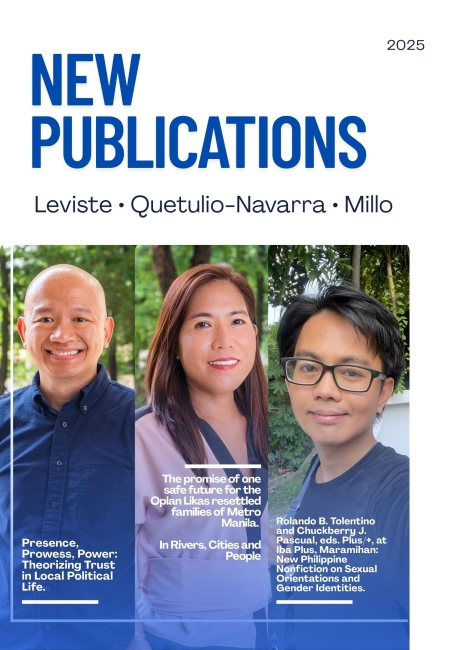 New publications from DSA faculty pictured left to right: Dr. Enrique Niño P. Leviste, Dr. Melissa Quetulio-Navarra, Artemio P. Millo Jr.