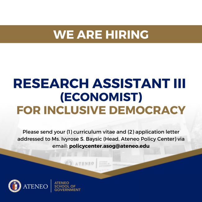 Research Assistant III (Economist)