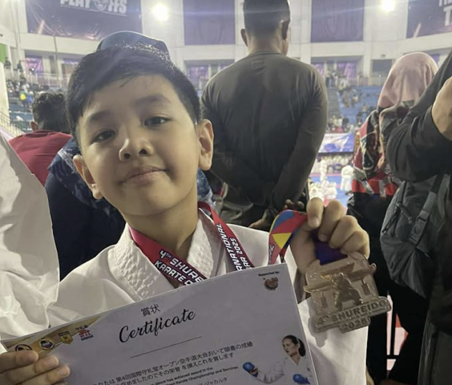 Euan Tejada silver medalist for Karate in Indonesia   