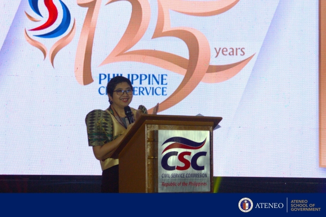 Dean Jennifer Oreta at the CSC 125th Anniversary Leaders and HR Symposium