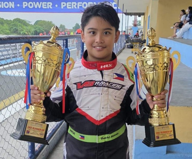 David Datuin with his two trophies August 2025 