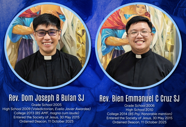Rev Dom Joseph B Bulan SJ and Rev Bien Emmanuel C Cruz SJ 