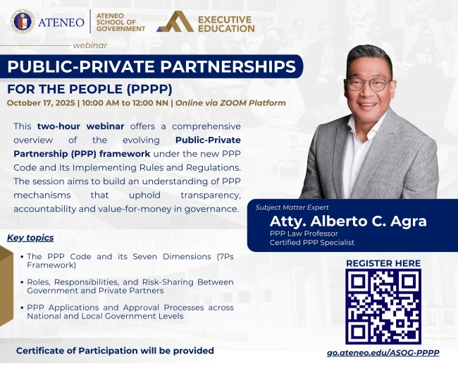 Webinar on Public-Private Partnerships for the People (PPPP)