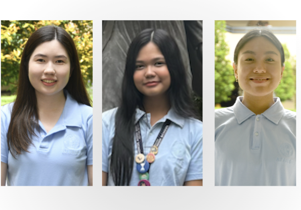 Double gold BBB medalists Sam Dionisio, Leah Joy Rivera, Jam Vejerano