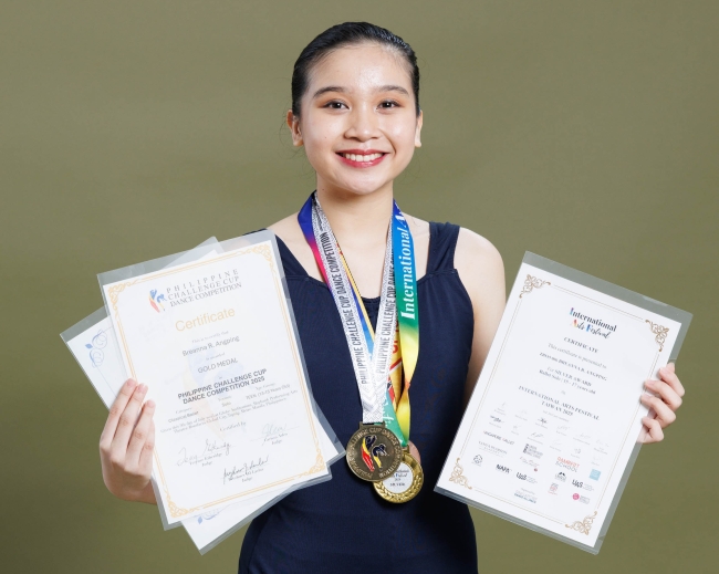 ASHS dancer Breanna Angping won 3 medals in 3 dance competitions both national and international from July to August 2025 