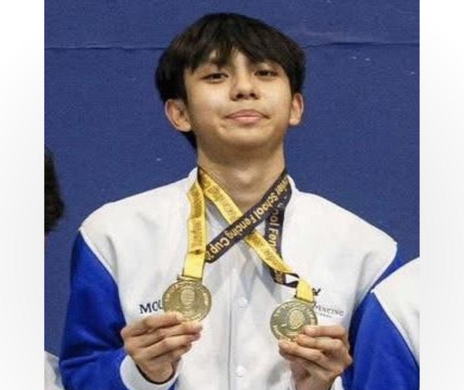Mairon Moulic Xavier Fencing Cup double gold medal winner