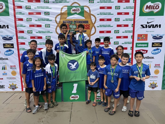 Front row from left: Daniel De Belen, Diana De Belen, Zino Moldez, Thomas Lansang, Andre Salazar, Joaquin Plazo, Sebastian Romano, Lucas Cabato; second row from left: Coach Ruvini, Dylan Basas, Carlos Pua, Caleb Marquez, Mateo Garcia, Pipoy Destura, Coach Krystal Dela Cruz; back row: Daniel Dela Cruz, Jacob Blanco