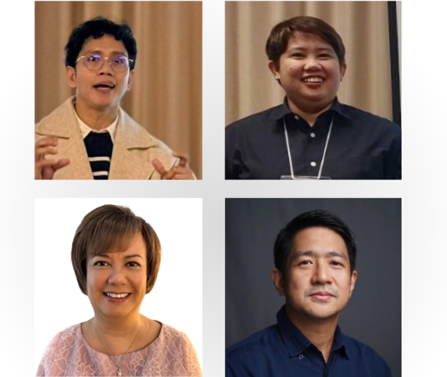 clockwise from top left: B.A. Coballes, Mary Sieras, Paolo Paculan, Tes Veloso 