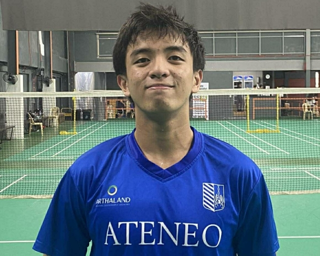 QC Palaro Division Meet bronze medalist for badminton Jerome Caluya 