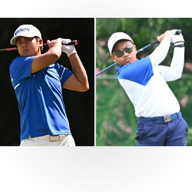 Play Golf champs Rajah Crisostomo (left) and Race Manhit 