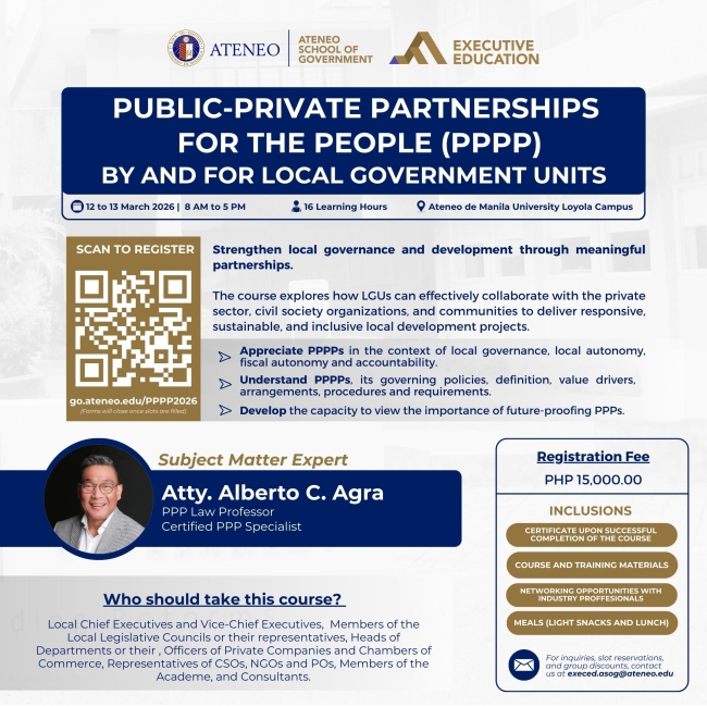 Public-Private Partnerships for the People by and for LGUs