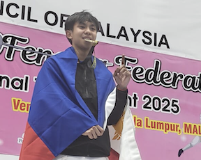 Gold medalist Mairon Moulic from ASHS Grade 12 