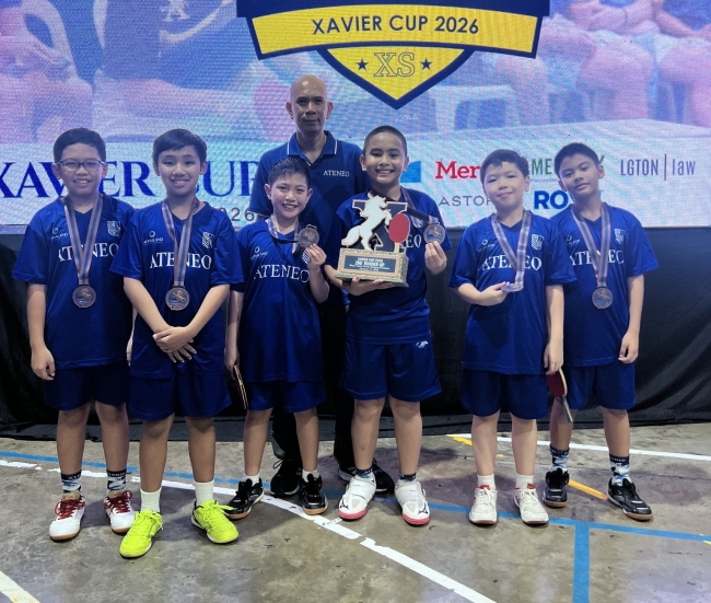 The AGS Table Tennis Varsity at the Xavier Cup 2026 January 