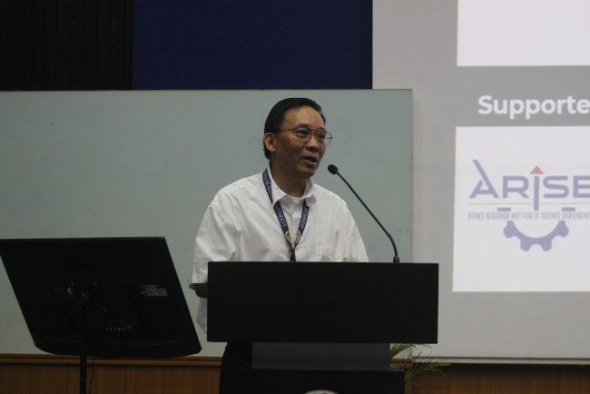 Speaking to a packed auditorium of students and professionals from various schools and institutions, Dr. Benjamin B. Dingel discussed the Ateneo ROSES Laboratory’s commitment to build the Philippines’ optical sciences and photonics engineering capabilities. SOURCE: ROSES Lab, 2026