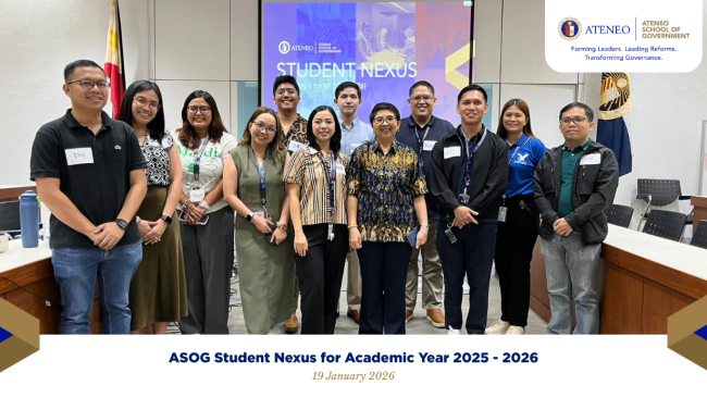 The Ateneo School of Government convened its second Student Nexus (Student Assembly) for School Year 2025 to 2026 on 19 January 2026 as part of its continuing efforts to strengthen student formation, leadership, and community life within the Master in Public Management program.