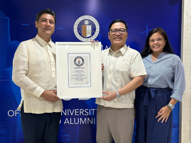 The Liter of Light, a social enterprise founded by alumnus Illac Angelo Diaz, set a Guinness World Record for installing the largest solar-powered light display on June 30, 2025, at Luneta Park in Manila.
