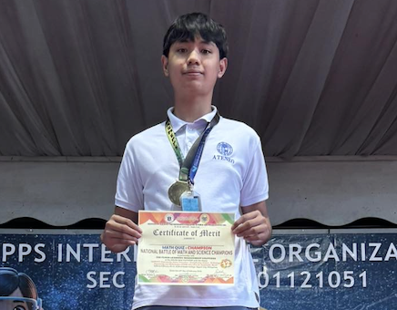 National Math Quiz Champion Kygel Pasco 