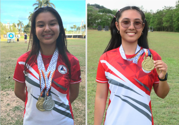 Golden Palaro archers Sophie Abaya (left) and Cleone Canaleta 